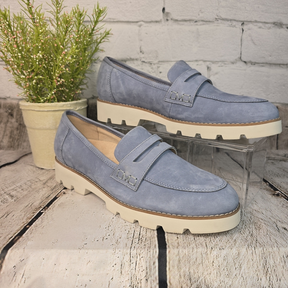 Vionic Cheryl Light Blue Platform Supportive Loaf… - image 2